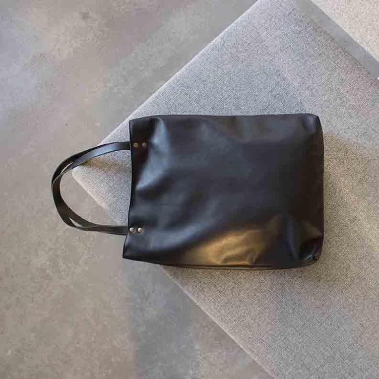 fluenk leder tasche shopper bag schwarz klassik mode trend liebe des monats loveistheanswer