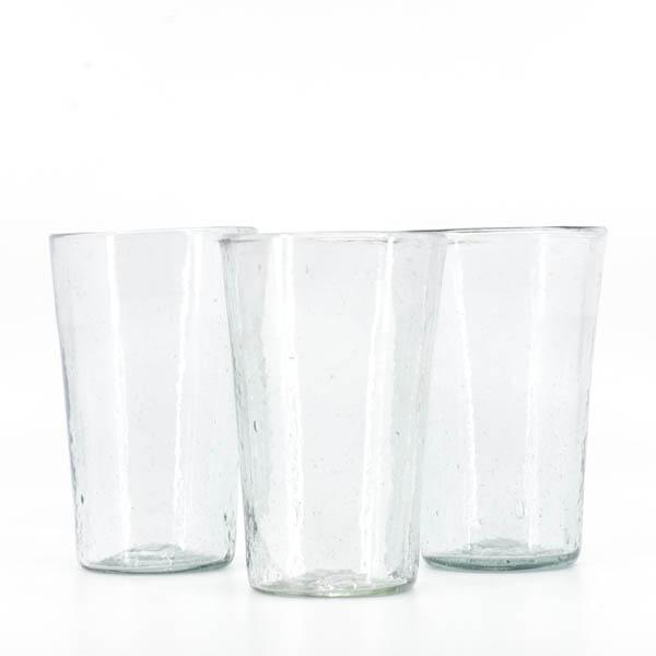 Glas hoch mundgeblasen transparent - 0