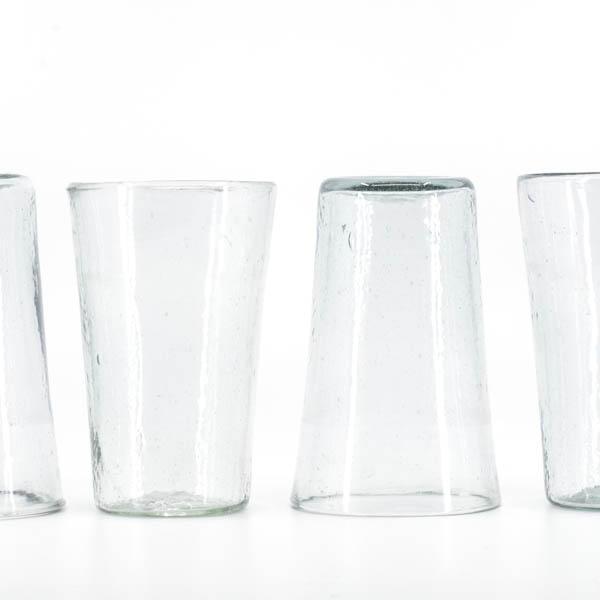 Glas hoch mundgeblasen transparent - 1