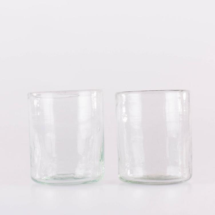 Glas tief mundgeblasen transparent - 1