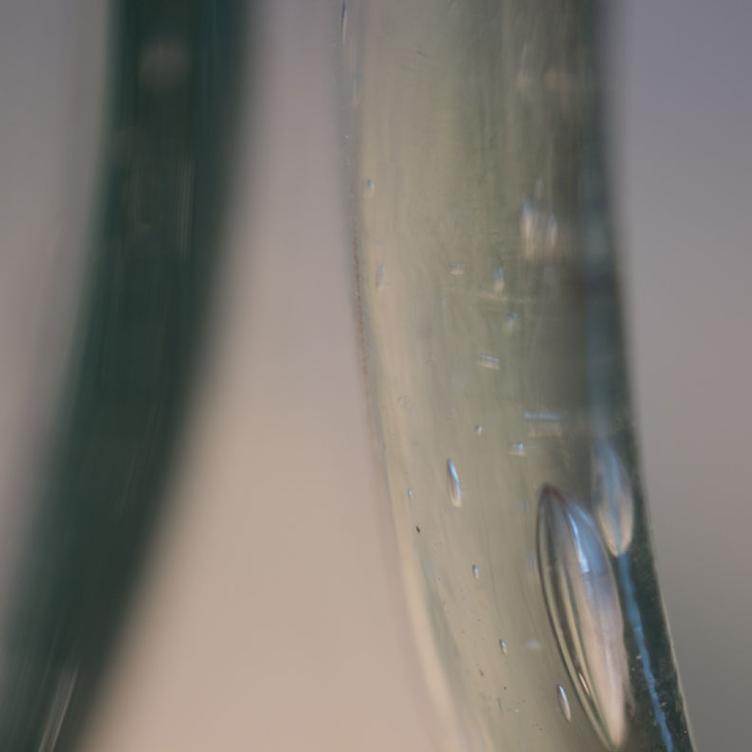 Glas tief mundgeblasen transparent - 2