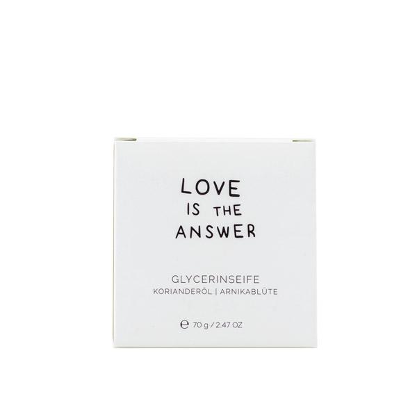 LOVE IS THE ANSWER Glycerinseife Korianderöl / Arnikablüte