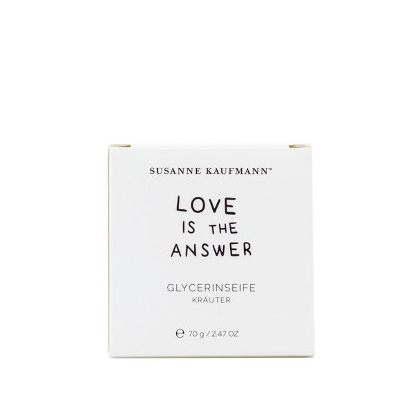 LOVE IS THE ANSWER Glycerinseife mit Kräutern